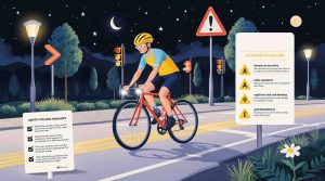 rouler à vélo en toute sécurité de nuit