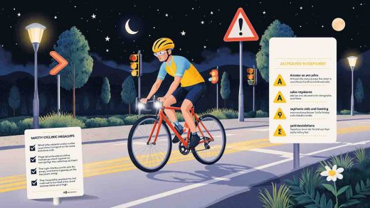 rouler à vélo en toute sécurité de nuit